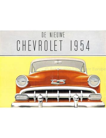 1954 CHEVROLET PROGRAMMA BROCHURE NEDERLANDS, Nieuw