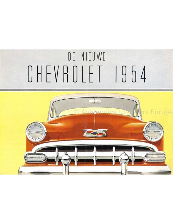 1954 CHEVROLET PROGRAMMA BROCHURE NEDERLANDS, Boeken, Auto's | Folders en Tijdschriften