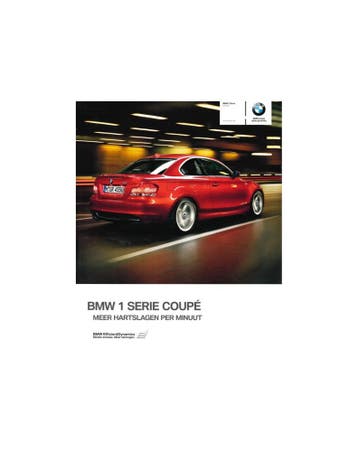 2010 BMW 1 SERIE COUPÉ BROCHURE NEDERLANDS