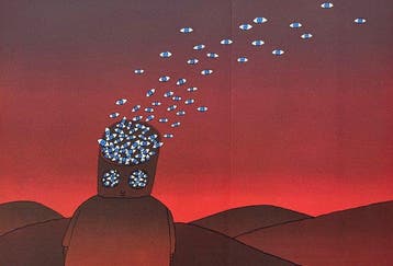 Jean-Michel Folon (1934-2005) - Homme cosmique, Antiek en Kunst