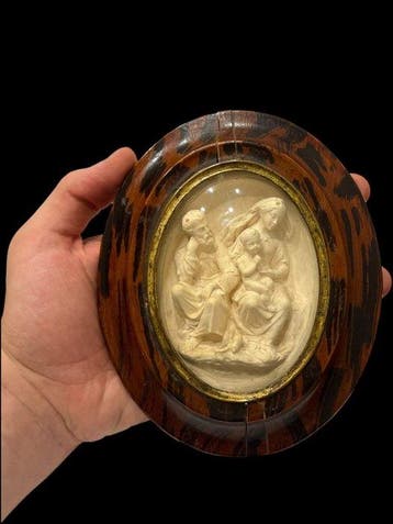 Lijst - Meerschuim, Hout - Kader voor de kerststal