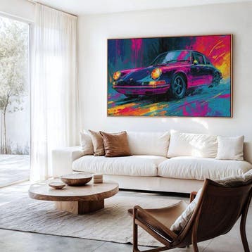 Iconica - 911 Neon Drive - Unique 1/1 XXL (100x150 cm)