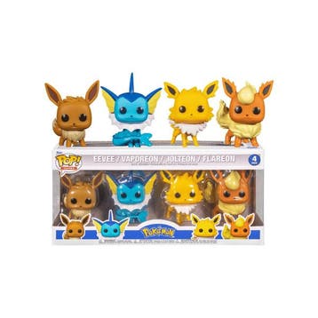 Funko Pop  Pokemon  Eevee, Vaporeon, Jolteon & Flareon 4Pack, Verzenden, Nieuw
