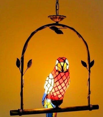Lampe à suspendre - Vitrail - Style Tiffany - Loro