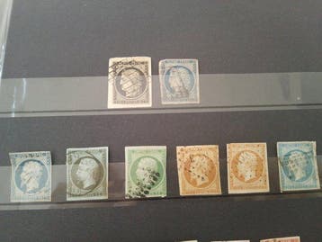 France 1849/1859 - Lot timbres France Cérès/Napoléon du N°3, Gestempeld