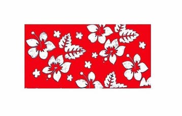 Haarband Multifunctioneel 45x25cm - Bloemen Patroon - Wit