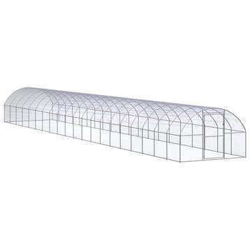 vidaXL Kippenren 3x20x2 m gegalvaniseerd staal, Verzenden