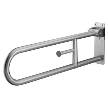 RVS toiletbeugel opklapbaar 76 cm met toiletrolhouder, Ophalen of Verzenden, Nieuw