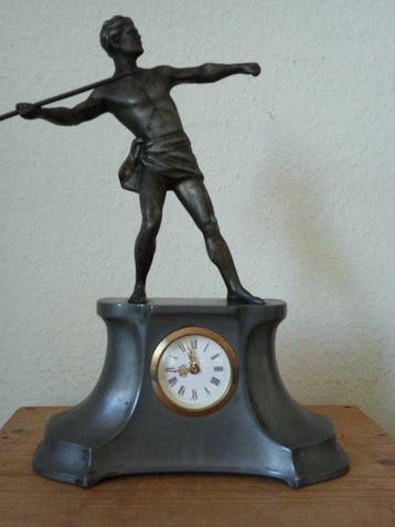 sculptuur, OLYMPISCHE SPEERWERPER - 33 cm - Zinklegering -, Antiek en Kunst