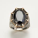 Sans prix de réserve - Bague Argent Onyx - Bague pour homme