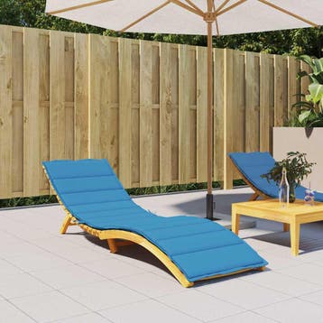 vidaXL Ligbedkussen 200x60x3 cm oxford stof blauw, Verzenden, Nieuw