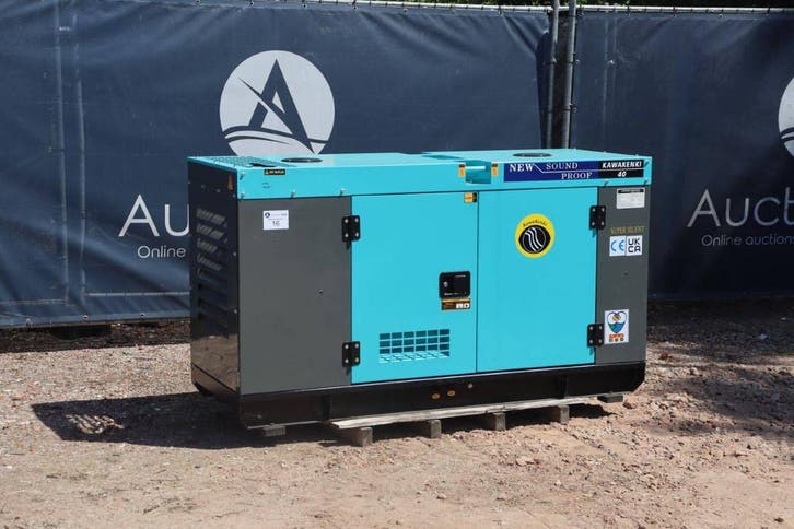 Veiling: Generator Kawakenki KK40-III-SSS Diesel 2026 40kVA, Articles professionnels, Machines & Construction | Générateurs, Enlèvement