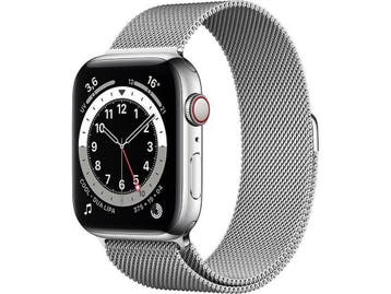 Apple Watch Series 6 (2020) - GPS + 4G - 44mm Roestvrij, Handtassen en Accessoires, Smartwatches, Verzenden, Zo goed als nieuw