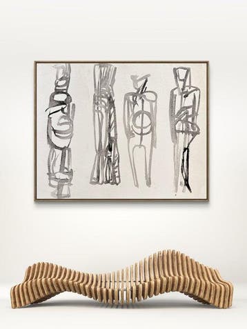 Marcus de Vestele (1941-2024) - Composition Cobra aux quatre, Antiek en Kunst