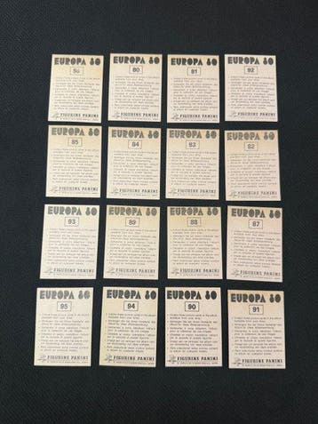 1980 Panini Europa 80 Team Ceskoslovensko Sticker - Presque, Collections