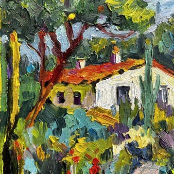 Irina Anis - Summer House and Cacti – 30x30 cm