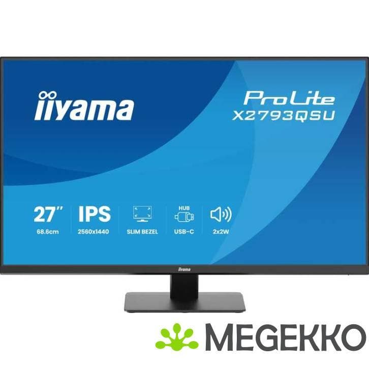 Iiyama ProLite X2793QSU-B1 27  Quad HD IPS USB-C monitor, Computers en Software, Overige Computers en Software, Nieuw, Verzenden