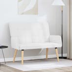 vidaXL Tweedelige Sofa Wit 115 x 61 x 87 cm Stof, Verzenden