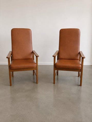 Stoel - Silkwood, Synthetisch leder - A pair of armchairs