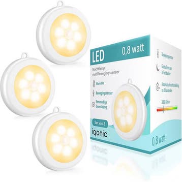 2dekans | Iqonic - 3 Pack Draadloze Ledlamp - Warm Wit -, Ophalen of Verzenden, Nieuw