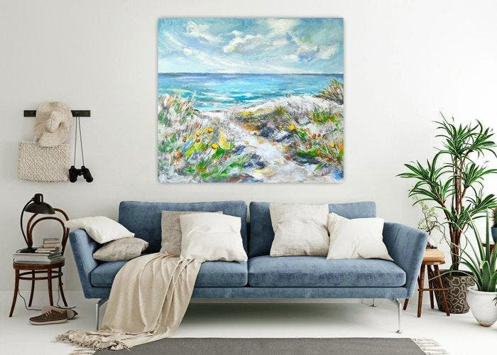 Zoia Vla - Sandy Shore (XL), Antiek en Kunst, Kunst | Schilderijen | Modern