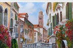 Francesco Tammaro (1939) - Flowers on the canal - Venice