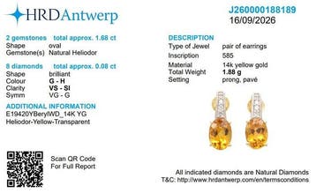 Ensemble de bijoux 2 pièces - 14 carats Or jaune - 2.39ct.