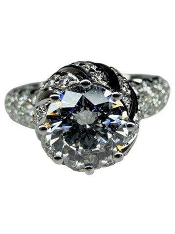 Ring - 18 karaat Witgoud - 2.63ct. tw. Diamant (Natuurlijk), Nieuw