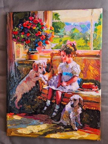 Valeria Gottardo (XXI) - Girl with her dogs da Razumov