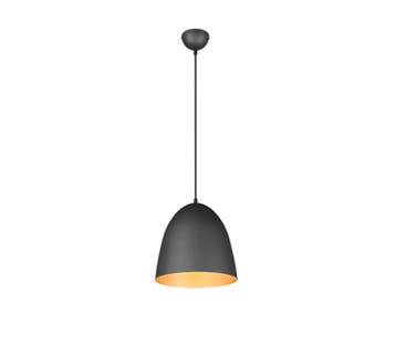 Trio TILDA hanglamp | E27 Fitting | zwart met goud | Ø 25 cm, Verzenden, Nieuw