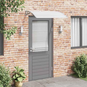 vidaXL Deurluifel 120x75 cm PC grijs en transparant, Jardin & Terrasse, Protection solaire, Verzenden
