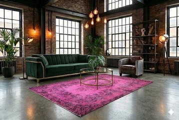 rose vintage - Tapis - 285 cm - 165 cm - avec certificat, Antiquités & Art