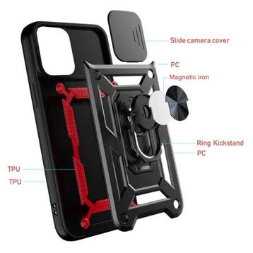 iPhone 13 Mini - Armor Hoesje met Kickstand en Camera, Verzenden, Nieuw