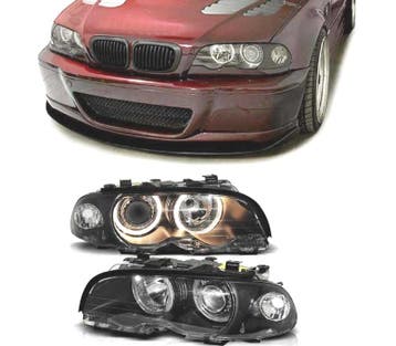 PHARES BMW E46 2P 99-03 ANGEL EYES FOND NOIR, Verzenden, Nieuw
