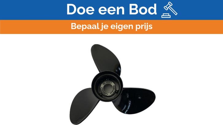 Bieden: Michigan Vortex Aluminum 3-Blade Aluminium Propelle, Watersport en Boten, Bootonderdelen, Ophalen of Verzenden