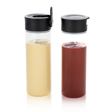 Tupperware 2 Knijpflessen 360 ml TransparantZwart, Huis en Inrichting, Verzenden, Nieuw