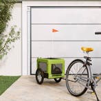 vidaXL Hondenfietstrailer oxford stof en ijzer groen en, Verzenden