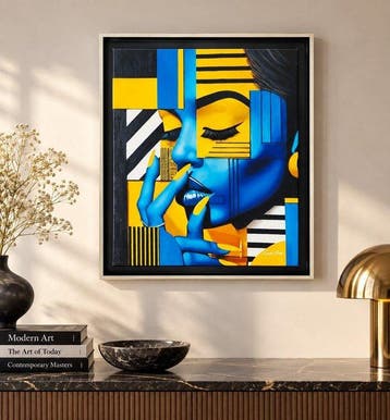 Jack Gage (1946) - Blue & Gold Elegance, Antiek en Kunst