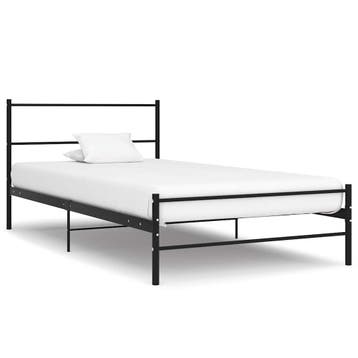 vidaXL Bedframe metaal zwart 100x200 cm, Huis en Inrichting, Slaapkamer | Bedden, Verzenden, Nieuw