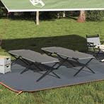 vidaXL Opvouwbaar Campingbed 2 pcs Grijs 210 x 80 x 46 cm, Caravans en Kamperen, Kampeeraccessoires, Verzenden, Nieuw