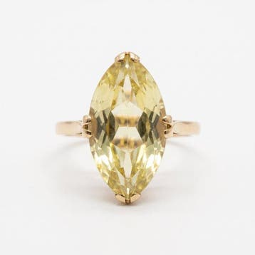 Ring - 9 kt. Geel goud - 4.00ct. tw. Citrien, Nieuw