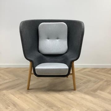 Design De Vorm Pod akoestische fauteuil, grijs - licht grijs, Gebruikt, Grijs, Eén