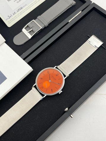 Nomos - Tangente Poporange 175 Limited - 179.S13 - Heren -, Nieuw