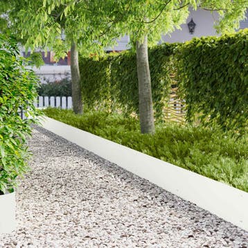 vidaXL Gazonrand 10 st 103 x 30 cm Staal Wit, Verzenden, Nieuw