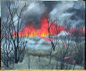Raymond Bret-Koch (1902-1996) - Forêt en flammes - Incendies