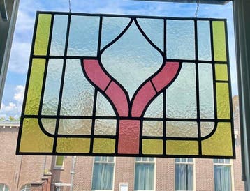 Glas-in-loodraam - 1930-1940, Antiek en Kunst