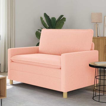 vidaXL bank / zetel Roze 126 x 81 x 87,5 cm Stof, Verzenden, Nieuw
