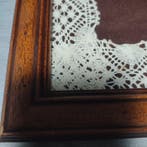 Dienblad - Hout, Glas, Messing - glazen dienblad, Antiek en Kunst