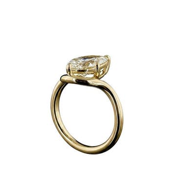 Zonder minimumprijs - Ring - 14 karaat Geel goud - 2.01ct., Nieuw