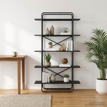 vidaXL Boekenplank 5-laags 100 x 35 x 175,5 cm Bewerkt hout, Verzenden, Nieuw
